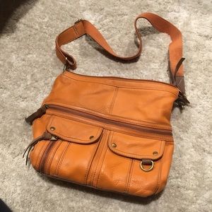 Fossil Cross-Body Burnt Orange